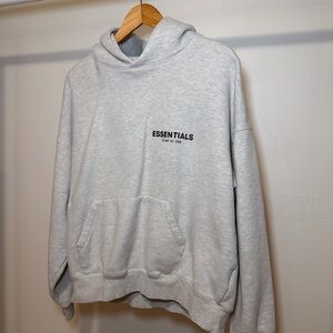 Fear of God ESSENTIALS Gray Logo Hoodie